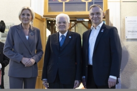Il Presidente della Repubblica Sergio Mattarella con Andrzej Duda,Presidente della Repubblica di Polonia, in occasione della partecipazione alla XIX Riunione dei Capi di Stato del Gruppo Arraiolos
