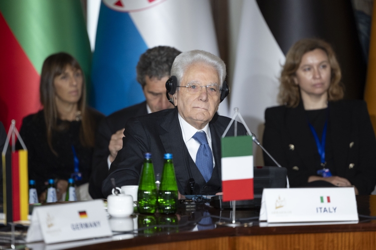 Il Presidente della Repubblica Sergio Mattarella alla Riunione del Gruppo Arraiolos
