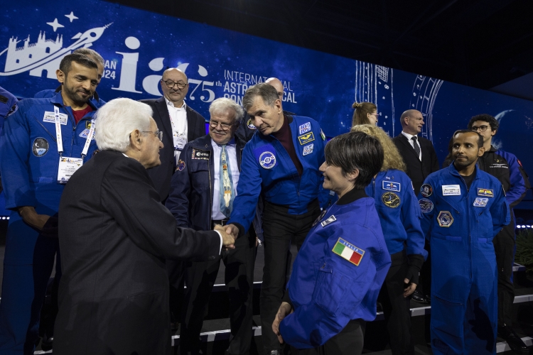 Il Presidente della Repubblica Sergio Mattarella in occasione del 75° Congresso astronautico internazionale
