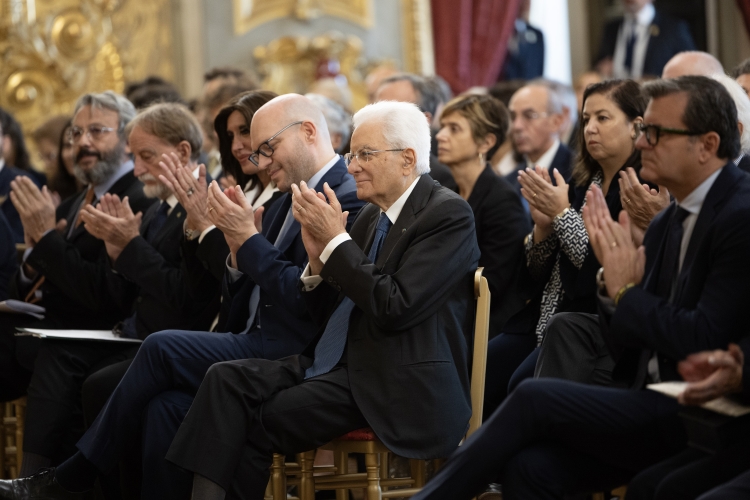 Il Presidente della Repubblica Sergio Mattarella in occasione della Cerimonia di consegna dei Premi “Presidente della Repubblica” per gli anni 2022 e 2023 dell’Accademia Nazionale dei Lincei, dell’Accademia Nazionale di San Luca e dell’Accademia Nazionale di Santa Cecilia
