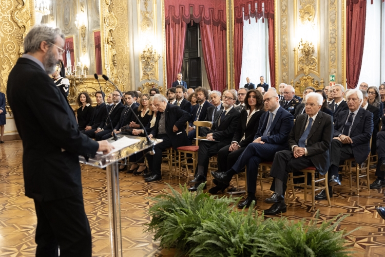 Il Presidente della Repubblica Sergio Mattarella in occasione della Cerimonia di consegna dei Premi “Presidente della Repubblica” per gli anni 2022 e 2023 dell’Accademia Nazionale dei Lincei, dell’Accademia Nazionale di San Luca e dell’Accademia Nazionale di Santa Cecilia
