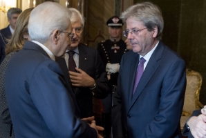 Il Presidente Sergio Mattarella e il Presidente del Consiglio Paolo Gentiloni