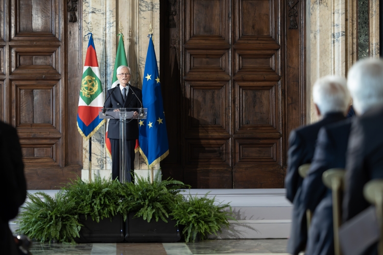 Il Presidente della Repubblica Sergio Mattarella in occasione della cerimonia di consegna delle Stelle al Merito del Lavoro per l’anno 2024 
