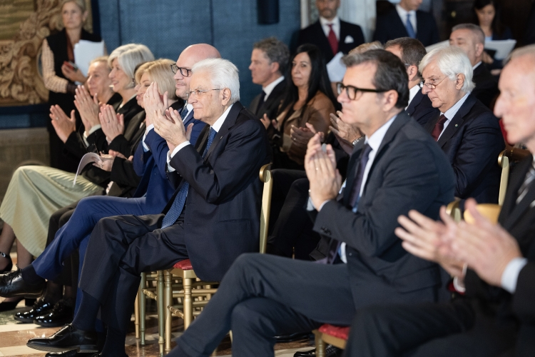 Il Presidente della Repubblica Sergio Mattarella in occasione della cerimonia di consegna delle Stelle al Merito del Lavoro per l’anno 2024 
