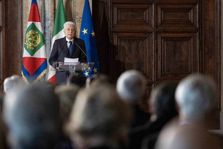 Il Presidente della Repubblica Sergio Mattarella in occasione della cerimonia di consegna delle Stelle al Merito del Lavoro per l’anno 2024 
