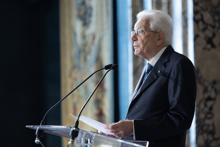Il Presidente della Repubblica Sergio Mattarella in occasione della cerimonia di consegna delle Stelle al Merito del Lavoro per l’anno 2024 
