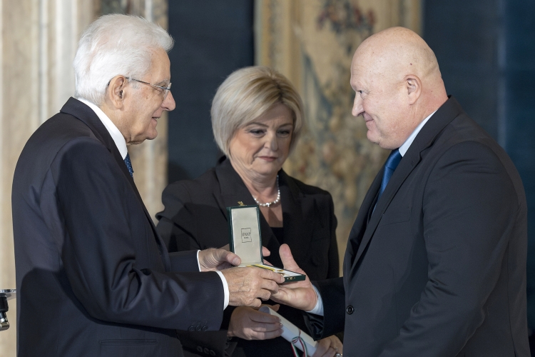 Il Presidente della Repubblica Sergio Mattarella in occasione della cerimonia di consegna delle Stelle al Merito del Lavoro per l’anno 2024 
