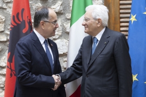 Il Presidente della Repubblica Sergio Mattarella con Bajram Begaj, Presidente della Repubblica d’Albania
