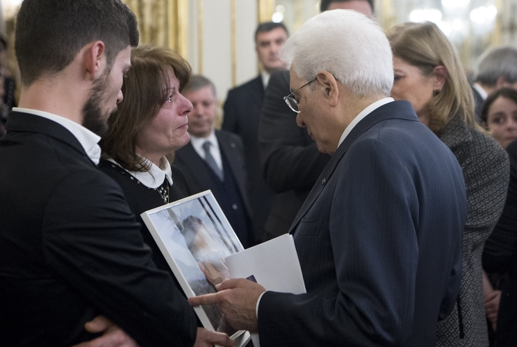 Il Presidente Sergio Mattarella incontra i familiari delle vittime e i superstiti della tragedia dell'hotel Rigopiano