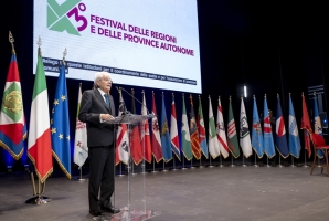 Il Presidente della Repubblica Sergio Mattarella  alla cerimonia di apertura del 3° Festival delle Regioni e delle Provincie Autonome dal titolo "La Regione del Futuro tra Digitale Green: quali competenze per azzerare le distanze?"