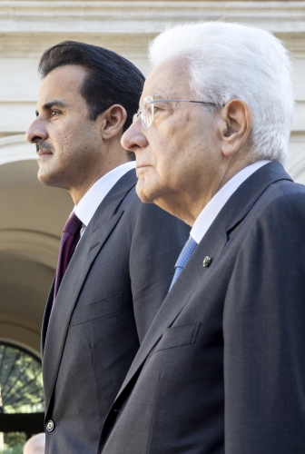 Il Presidente Sergio Mattarella incontra l'Emiro dello Stato del Qatar, lo Sceicco Tamim bin Hamad Al-Thani, in visita di Stato