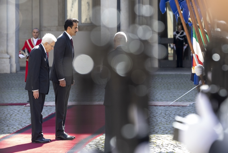 Il Presidente Sergio Mattarella incontra l'Emiro dello Stato del Qatar, lo Sceicco Tamim bin Hamad Al-Thani, in visita di Stato