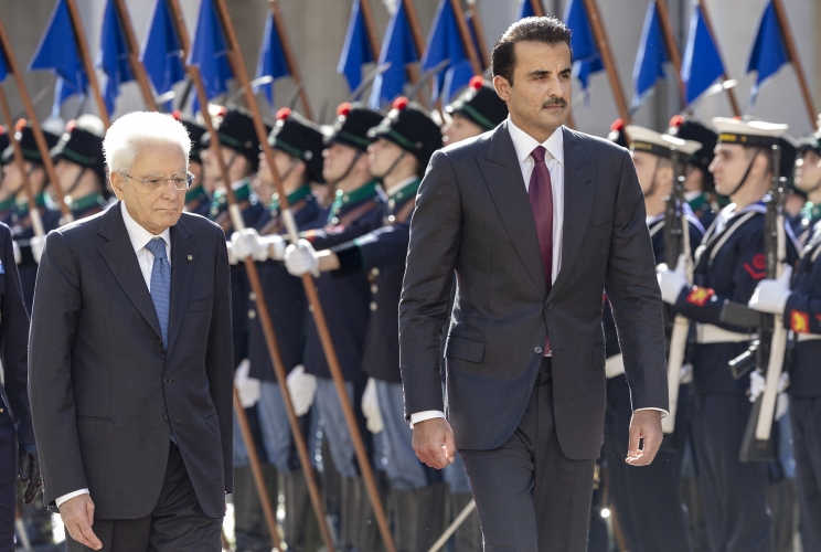 Il Presidente Sergio Mattarella incontra l'Emiro dello Stato del Qatar, lo Sceicco Tamim bin Hamad Al-Thani, in visita di Stato