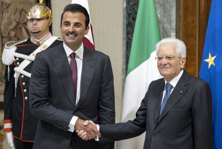 Il Presidente Sergio Mattarella incontra l'Emiro dello Stato del Qatar, lo Sceicco Tamim bin Hamad Al-Thani, in visita di Stato