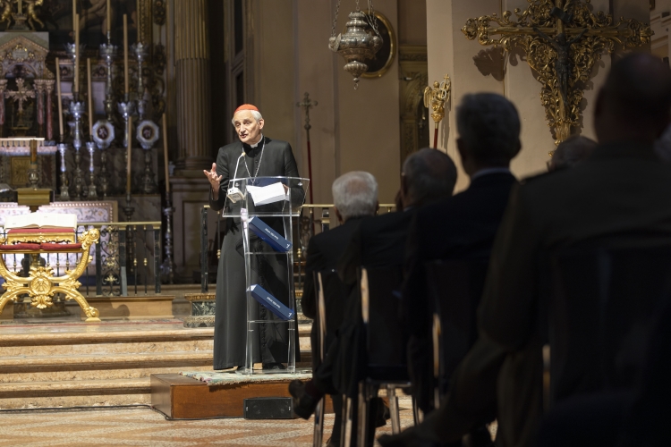 Il Presidente della Repubblica Sergio Mattarella nella sede della Fondazione per le Scienze religiose Giovanni XXIII, in occasione del 70° anniversario della Fondazione 
