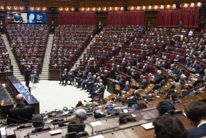 Il Presidente Sergio Mattarella in occasione della cerimonia commemorativa del settantesimo anniversario della morte di Alcide De Gasperi, dal titolo “Pace, Prosperità, Patria. L’eredità di De Gasperi 70 anni dopo”