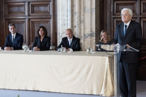 Il Presidente della Repubblica Sergio Mattarella in occasione della cerimonia di celebrazione de “I Giorni della Ricerca”
