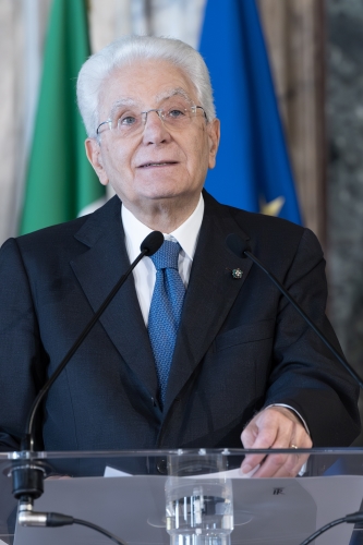 Il Presidente della Repubblica Sergio Mattarella in occasione della cerimonia di celebrazione de “I Giorni della Ricerca”
