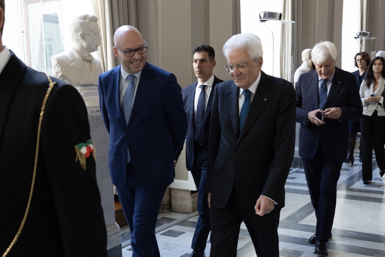 Il Presidente della Repubblica Sergio Mattarella Lorenzo Fontana, Presidente della Camera dei deputati,in occasione dell'intervento agli “Stati generali su salute e sicurezza sul lavoro”
