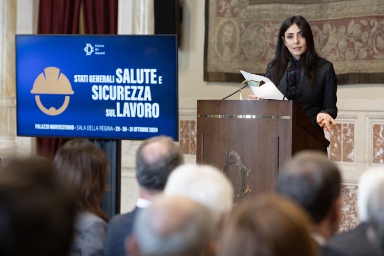 Ambra Angiolini, attrice,in occasione dell'intervento agli “Stati generali su salute e sicurezza sul lavoro”
