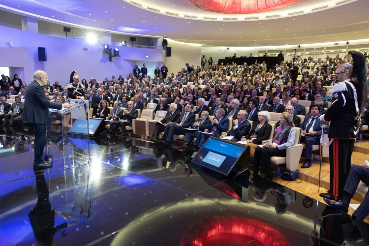 Il Presidente della Repubblica Sergio Mattarella in occasione dell'intervento alla cerimonia della 100^ Giornata Mondiale del Risparmio

