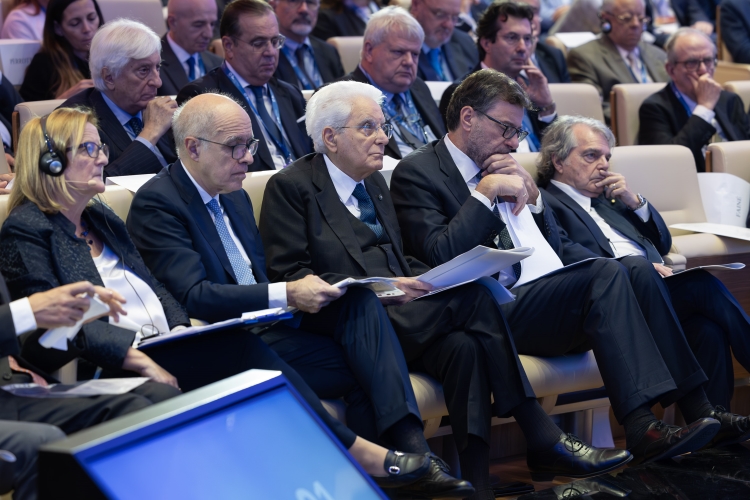Il Presidente della Repubblica Sergio Mattarella in occasione dell'intervento alla cerimonia della 100^ Giornata Mondiale del Risparmio
