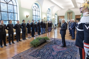 Il Presidente Sergio Mattarella incontra una rappresentanza di Allievi degli Istituti di Formazione Militare, in occasione della Giornata dell'Unità Nazionale e delle Forze Armate
