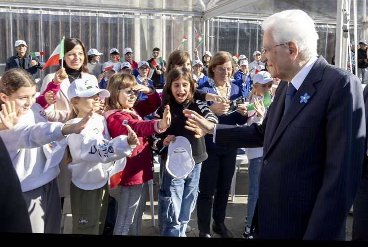 Il Presidente della Repubblica Sergio Mattarella in occasione della cerimonia per la "Giornata dell'Unità Nazionale e delle Forze Armate" in Piazza San Marco