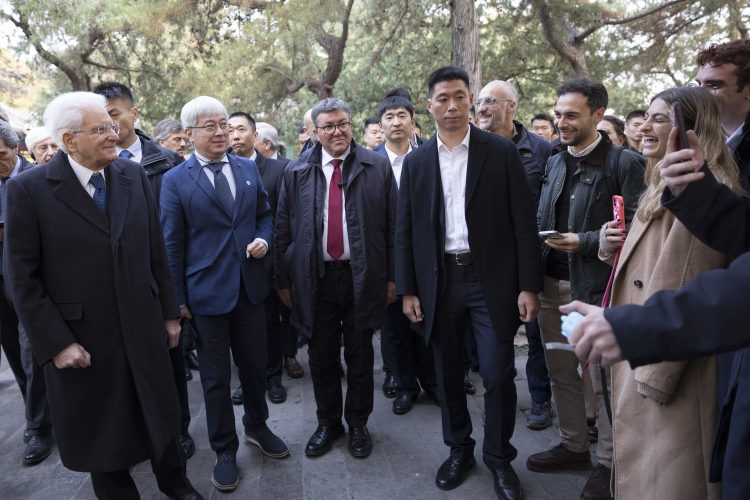 Il Presidente della Repubblica Sergio Mattarella al sito Unesco del Palazzo d'Estate di Pechino  
