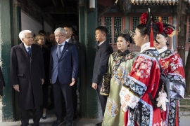 Il Presidente della Repubblica Sergio Mattarella al sito Unesco del Palazzo d'Estate di Pechino  
