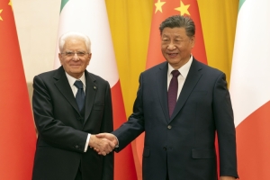 Il Presidente della Repubblica, Sergio Mattarella con il Presidente della Repubblica Popolare Cinese, Xi Jinping, in occasione della Visita di Stato
