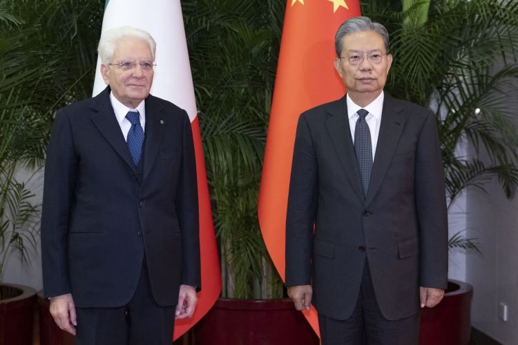 Il Presidente della Repubblica, Sergio Mattarella incontra il Presidente dell’Assemblea Nazionale del Popolo Zhao Leji 
