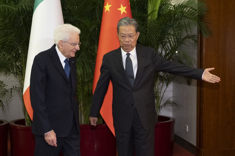 Il Presidente della Repubblica, Sergio Mattarella incontra il Presidente dell’Assemblea Nazionale del Popolo Zhao Leji 
