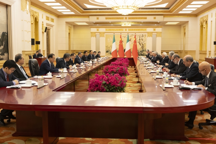 Il Presidente della Repubblica, Sergio Mattarella incontra con il Premier Li Qiang
