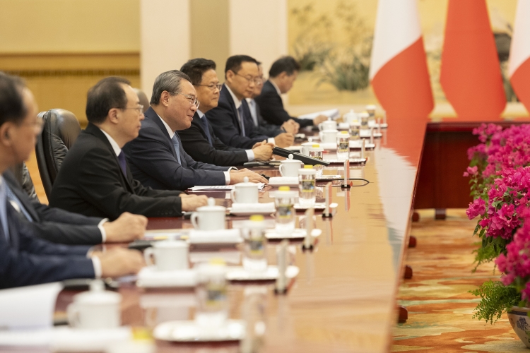 Il Presidente della Repubblica, Sergio Mattarella incontra con il Premier Li Qiang
