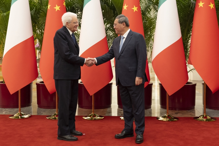 Il Presidente della Repubblica, Sergio Mattarella incontra con il Premier Li Qiang
