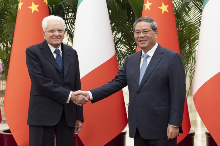 Il Presidente della Repubblica, Sergio Mattarella incontra con il Premier Li Qiang