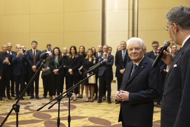 Il Presidente della Repubblica, Sergio Mattarella incontra la collettività italiana a Pechino
