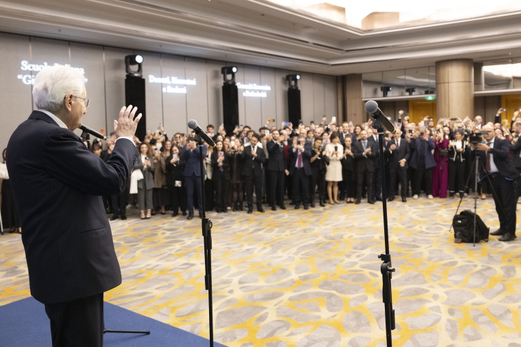 Il Presidente della Repubblica Sergio Mattarella incontra la collettività italiana della circoscrizione consolare di Shanghai 
