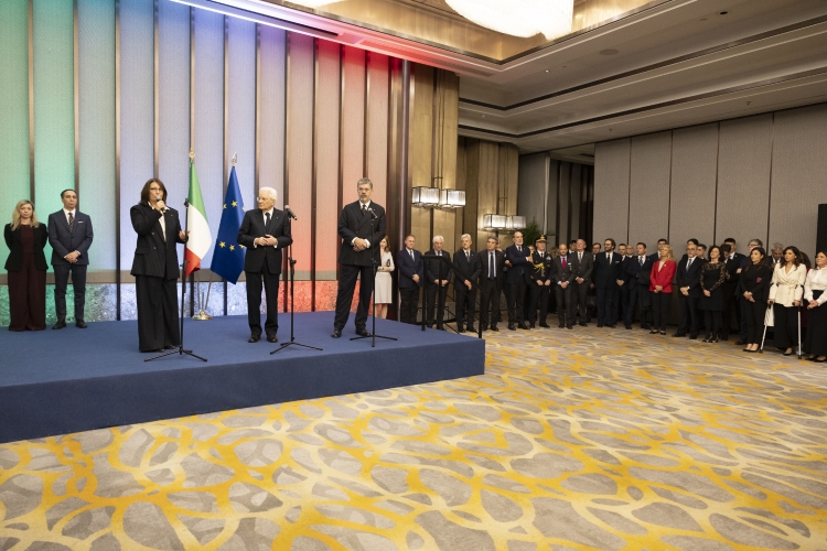 Il Presidente della Repubblica Sergio Mattarella incontra la collettività italiana della circoscrizione consolare di Shanghai 
