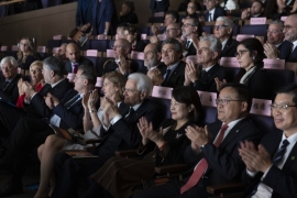 Il Presidente della Repubblica Sergio Mattarella al conservatorio della provincia del Zhejiang, in occasione dell’opera lirica “Marco Polo” del conservatorio Benedetto Marcello di Venezia