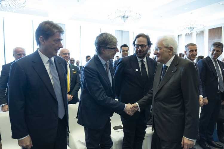 Il Presidente della Repubblica Sergio Mattarella incontra una rappresentanza del mondo imprenditoriale italiano in Cina  
