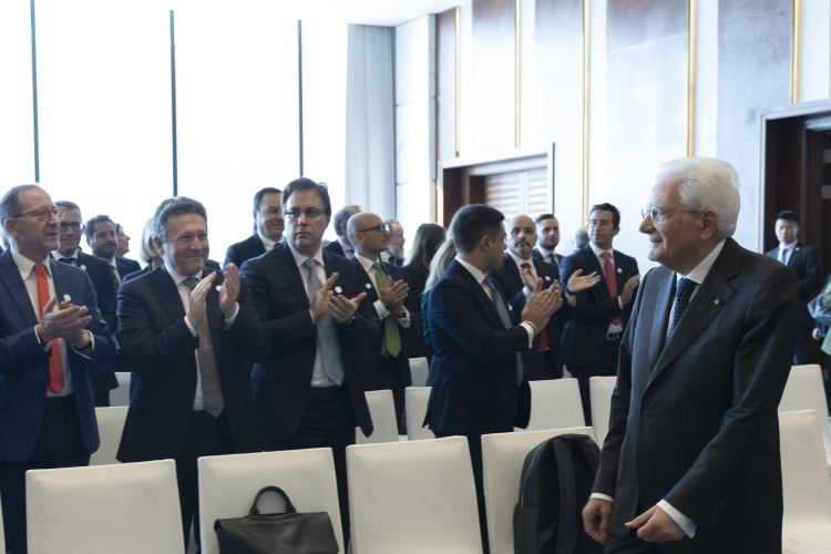 Il Presidente della Repubblica Sergio Mattarella incontra una rappresentanza del mondo imprenditoriale italiano in Cina  
