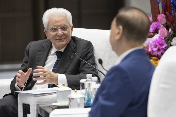 Il Presidente della Repubblica Sergio Mattarella incontra il Segretario Provinciale del PCC Huang Kunming 
