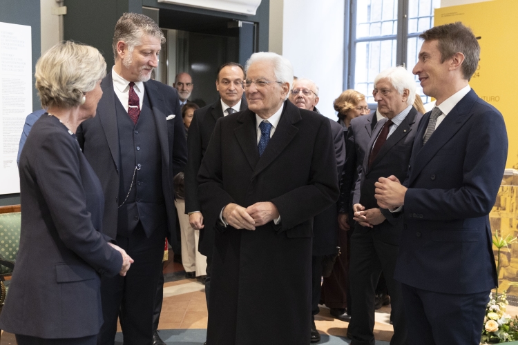Il Presidente della Repubblica Sergio Mattarella al Museo Egizio con Alessandro Giuli, Ministro della Cultura ,con Evelina Christillin, Presidente del Museo Egizio e con Christian Greco, Direttore del Museo Egizio
