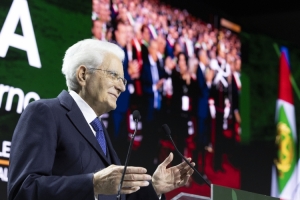 Il Presidente della Repubblica Sergio Mattarella alla cerimonia di apertura della 41^ Assemblea annuale ANCI – Associazione Nazionale Comuni Italiani.