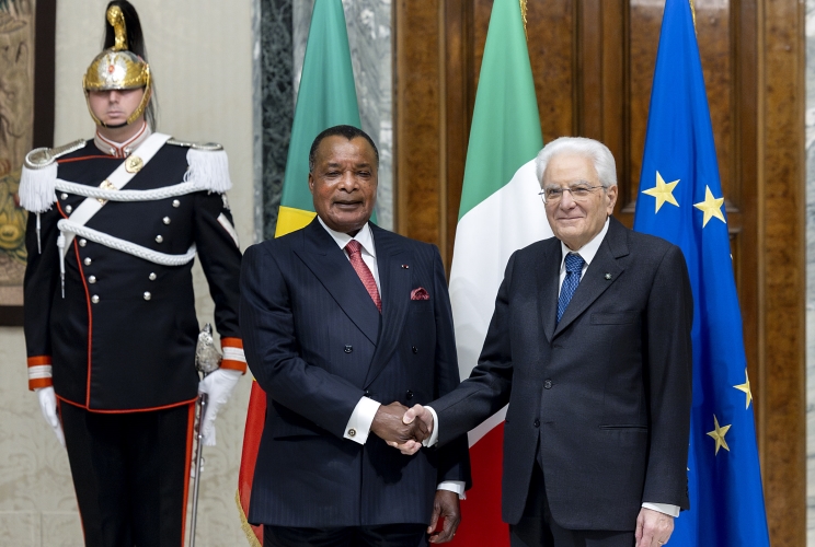 Il Presidente Sergio Mattarella con Denis Sassou N’Guesso, Presidente della Repubblica del Congo