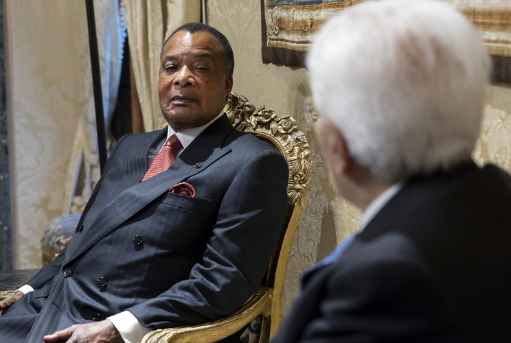 Il Presidente Sergio Mattarella con Denis Sassou N’Guesso, Presidente della Repubblica del Congo