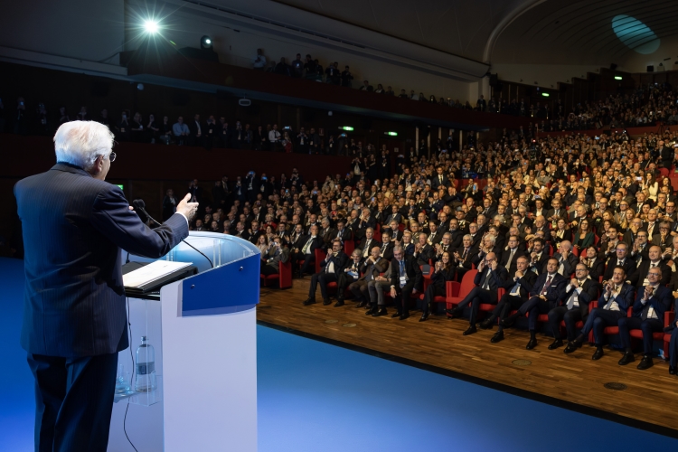 Il Presidente della Repubblica Sergio Mattarella in occasione dell’Assemblea Generale di Confartigianato 
