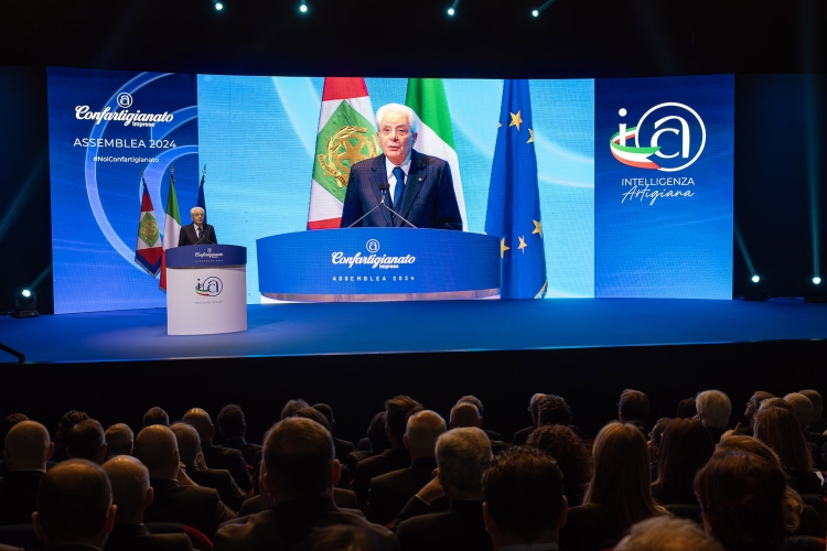 Il Presidente della Repubblica Sergio Mattarella in occasione dell’Assemblea Generale di Confartigianato 
